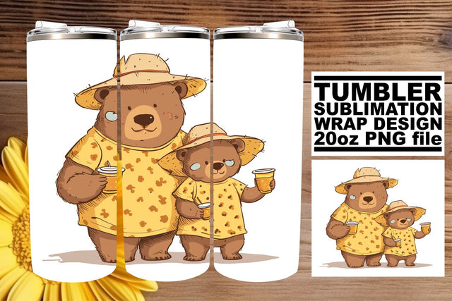 Loving Mama Bear Affection Sublimation Tumbler Wrap - Make Mom Smile Sublimation afrosvg 