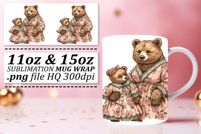 Loving Mama Bear Sublimated Mug Delight Sublimation afrosvg 