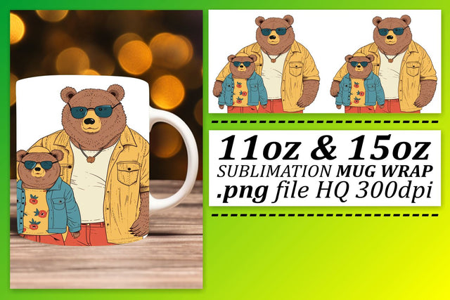 Loving Mama Bear Sublimated Mug Joy Sublimation afrosvg 