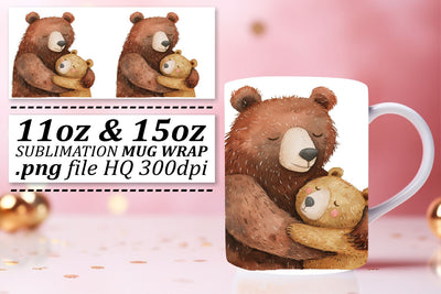 Loving Mama Bear Sublimated Mug Magic Sublimation afrosvg 