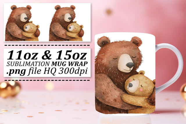Loving Mama Bear Sublimated Mug Magic Sublimation afrosvg 