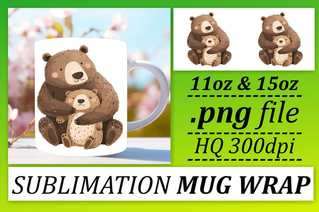 Loving Mama Bear Sublimation Mug Joy Sublimation afrosvg 
