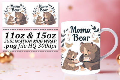 Loving Mama Bear Sublimation Wrap Sublimation afrosvg 