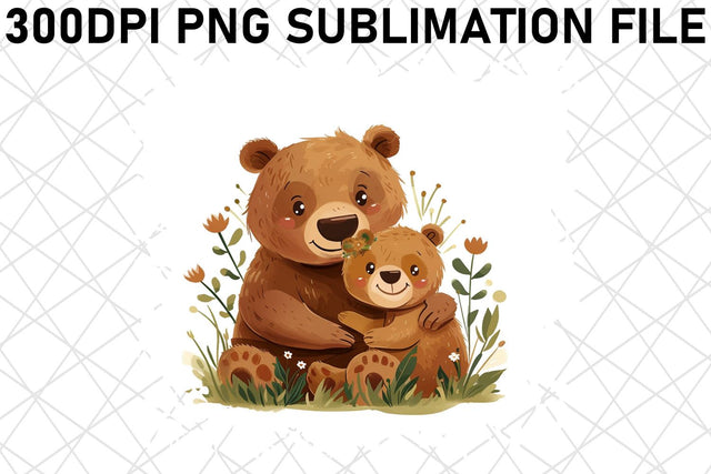 Loving Mommy Bear: Mother's Day Sublimation Sublimation afrosvg 
