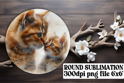Loving Mother & Child Sublimation Kit - Round, Circle, Keychain, Coaster Sublimation afrosvg 