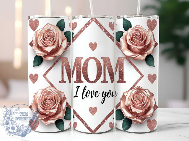 Loving Sentimental Floral Mom Tumbler, Mother's Day Tumbler Wrap, 20oz Sublimation PNG, Sentimental Mom Gift, Floral Mom Tumbler Design, Loving Message Tumbler, Mom Quote Tumbler Wrap Sublimation ToriDesigns 