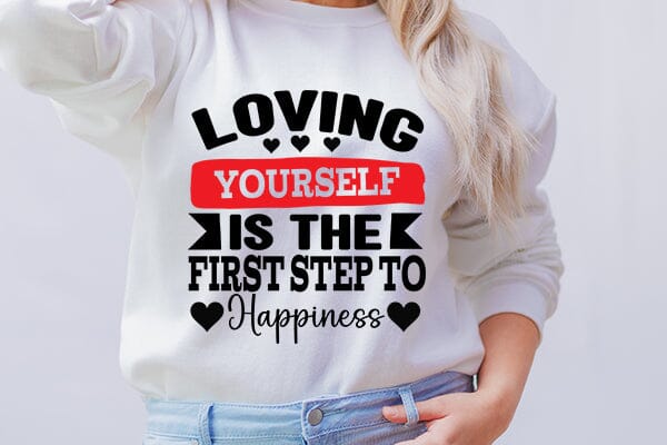 loving yourself is the first step to happiness SVG Angelina750 