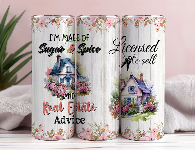 lower Floral Housing Cute Coffee Tumblers Sublimation PixelChick 