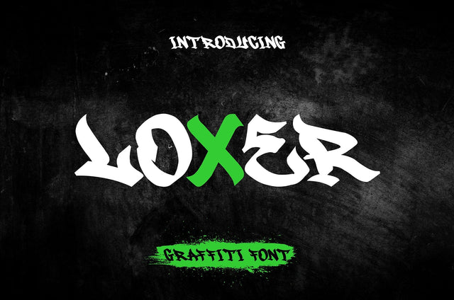 Loxer - Awesome Monoline Graffiti Font Mozzatype 