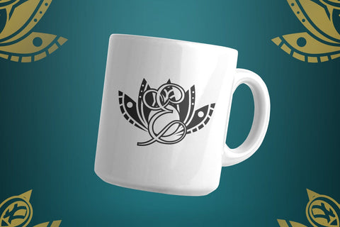 Loyal Lotus Mandala Monogram Font Dm Letter Studio 