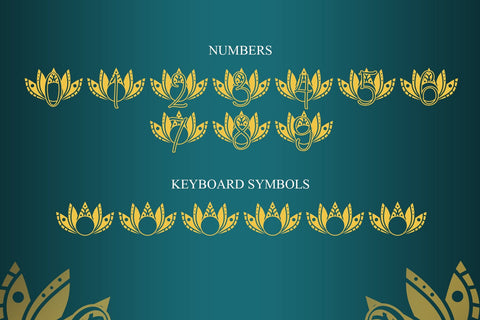 Loyal Lotus Mandala Monogram Font Dm Letter Studio 