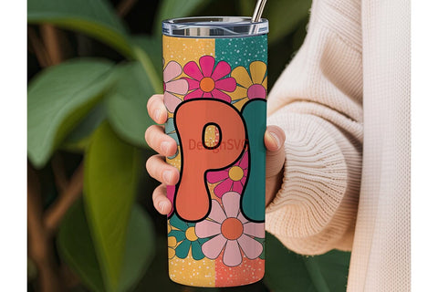LPN Floral Glitter 20oz Tumbler Wrap Sublimation DesignSVG 