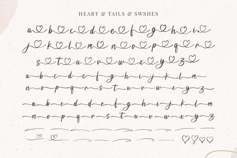 Luca Noah - Brush Heart Script Font Font Jozoor 