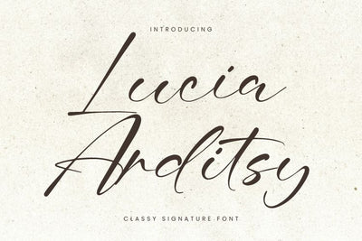 Lucia Arditsy Signature Font Irvan Randi 