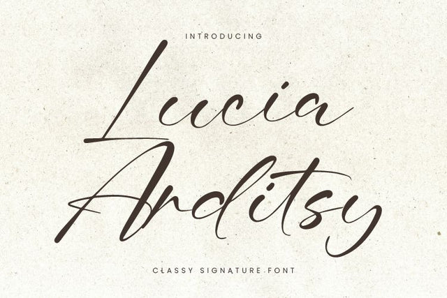 Lucia Arditsy Signature Font Irvan Randi 
