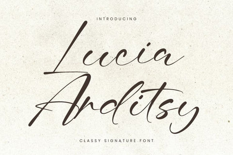 Lucia Arditsy Signature Font Irvan Randi 