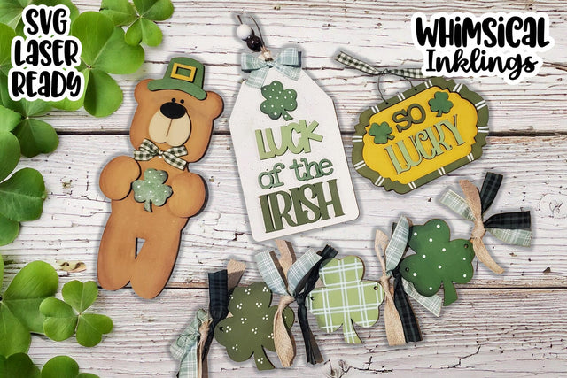 Luck Of The Irish Laser SVG Set| Tiered Tray Set SVG Whimsical Inklings 