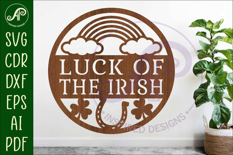 Luck of the Irish St. Patrick's Day wall sign SVG APInspireddesigns 