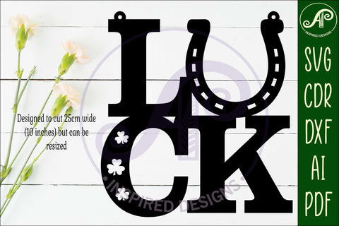 Luck word St. Patrick's Day wall sign SVG APInspireddesigns 