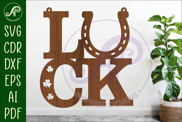 Luck word St. Patrick's Day wall sign SVG APInspireddesigns 