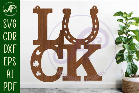 Luck word St. Patrick's Day wall sign SVG APInspireddesigns 