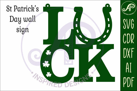 Luck word St. Patrick's Day wall sign SVG APInspireddesigns 