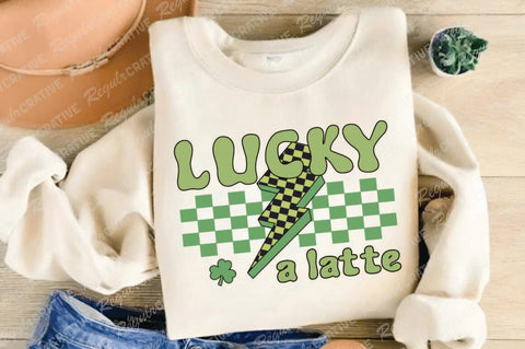 Lucky A Latte SVG Design SVG Regulrcrative 
