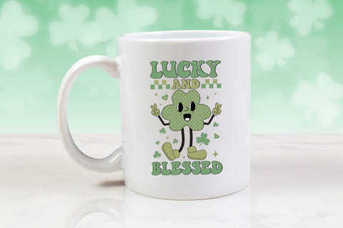 Lucky and Blessed PNG Retro Sublimation Sublimation CraftLabSVG 