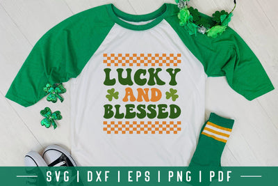 Lucky and Blessed, Retro St. Patrick's Day SVG SVG CraftLabSVG 