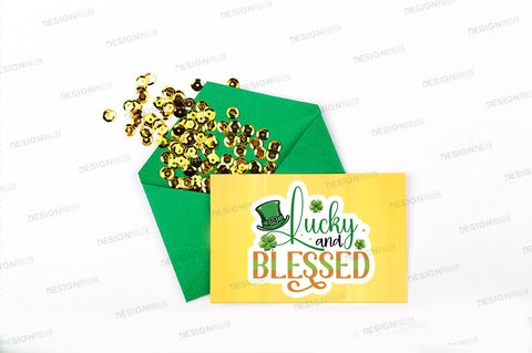 Lucky and blessed Sticker Design Sublimation Regulrcrative 