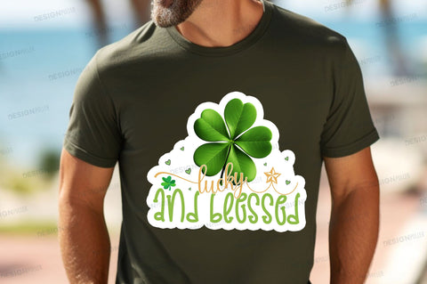 Lucky and blessed Sticker Design Sublimation Regulrcrative 