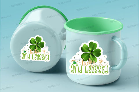 Lucky and blessed Sticker Design Sublimation Regulrcrative 