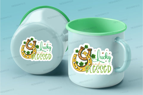 Lucky and blessed Sticker Design Sublimation Regulrcrative 