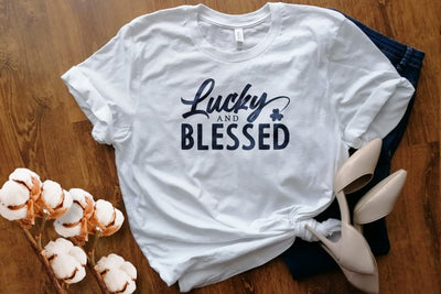 Lucky And Blessed Svg Png Files, Lucky Svg, St Patricks Day Svg, St Patricks Shirt, St Paddys Day Svg, Irish Svg, Funny St Patricks Day Svg SVG DesignDestine 