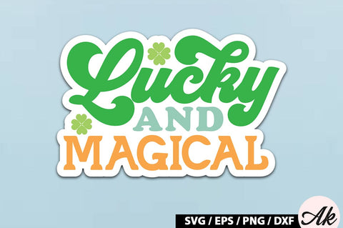 Lucky and magical Retro Stickers SVG akazaddesign 