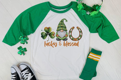 Lucky & Blessed - St Patricks Day Sublimation Sublimation CraftLabSVG 