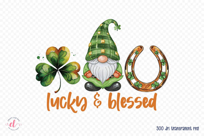 Lucky & Blessed - St Patricks Day Sublimation Sublimation CraftLabSVG 