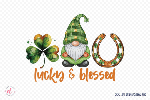 Lucky & Blessed - St Patricks Day Sublimation Sublimation CraftLabSVG 
