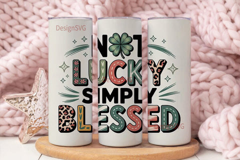 Lucky Blessed Tumbler Wrap Sublimation DesignSVG 