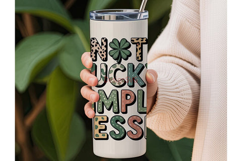 Lucky Blessed Tumbler Wrap Sublimation DesignSVG 