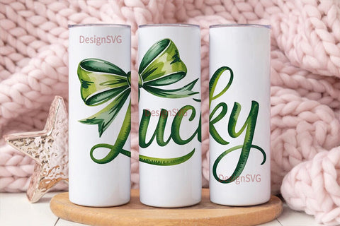 Lucky Bow 20oz Tumbler Design Sublimation DesignSVG 