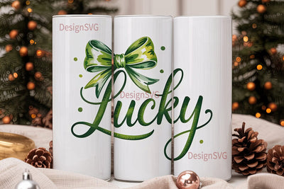 Lucky Bow 20oz Tumbler Design Sublimation DesignSVG 