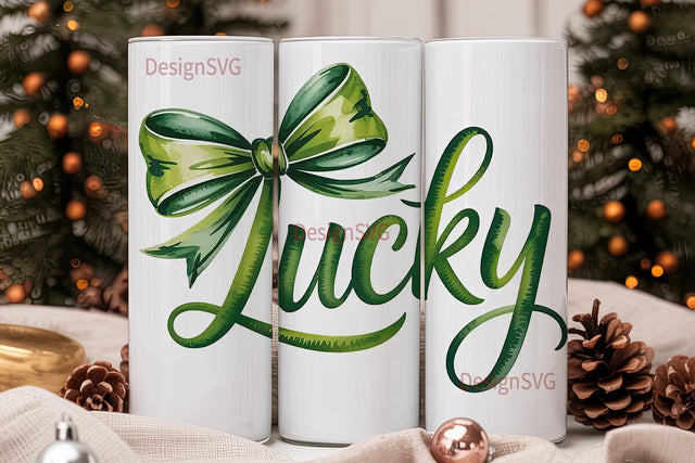 Lucky Bow 20oz Tumbler Design Sublimation DesignSVG 