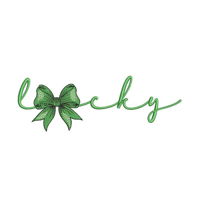 Lucky Bow St. Patricks Day Embroidery Design, 4 sizes, Instant Download Embroidery/Applique DESIGNS Nino Nadaraia 
