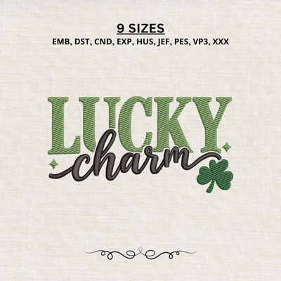 Lucky Charm Embroidery Design – Shamrock St Patrick’s Day Machine Embroidery File, Irish Clover Lucky Design Embroidery/Applique DESIGNS PatternFeed8 
