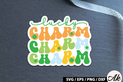 Lucky charm Retro Stickers SVG akazaddesign 