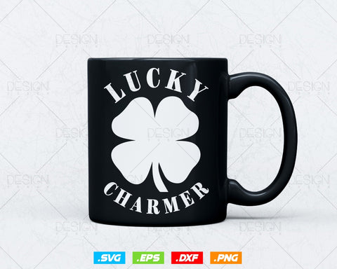 Lucky Charmer Funny St Patricks Day Svg Png Files, Funny Shamrock Clover Cool Green Irish Leaf Saint Patricks Day T shirts, Instant Download SVG DesignDestine 