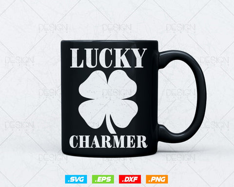 Lucky Charmer Funny St Patricks Day Svg Png Files, Funny Shamrock Clover Cool Green Irish Leaf Saint Patricks Day T shirts, Instant Download SVG DesignDestine 