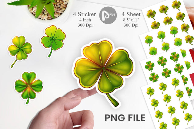 Lucky Clover Sticker Sublimation artnoy 