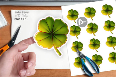 Lucky Clover Sticker Sublimation artnoy 